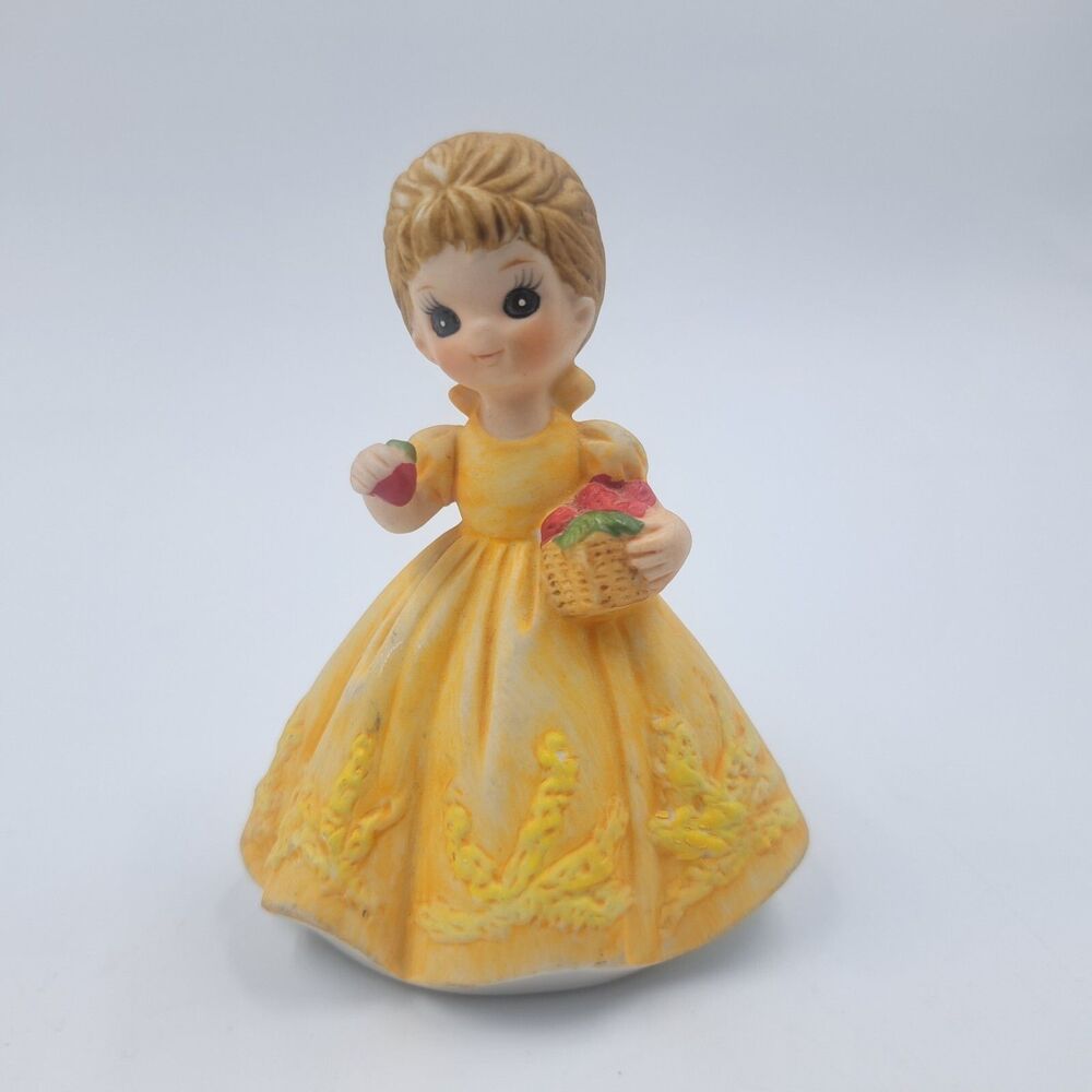 Vintage Josef Originals Girl Holding Strawberries Figurine George Good Corp.